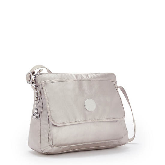 Kipling Aisling Metallic Crossbodytassen Zilver | België 2168FD